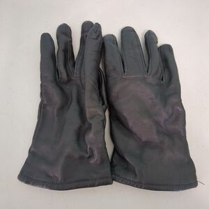 Samco Leather Gloves Mens Black Polyester Wool Blend Lined Cold Weather 9